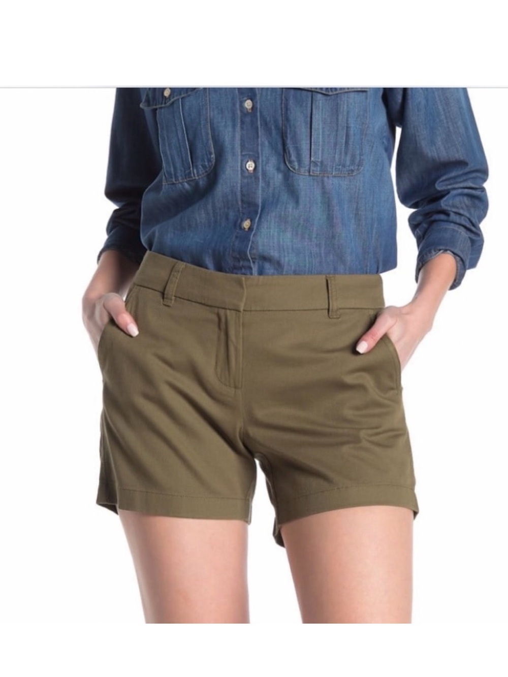 J. Crew Olive Chino Shorts